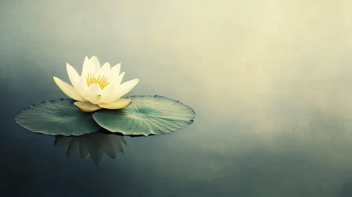 Peaceful Lotus Bloom on Tranquil Pond