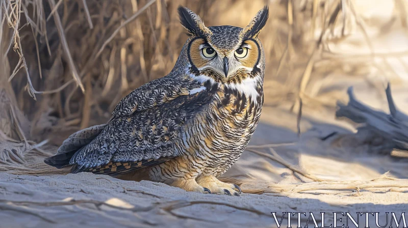 AI ART Desert Owl Captured in Its Natural Setting