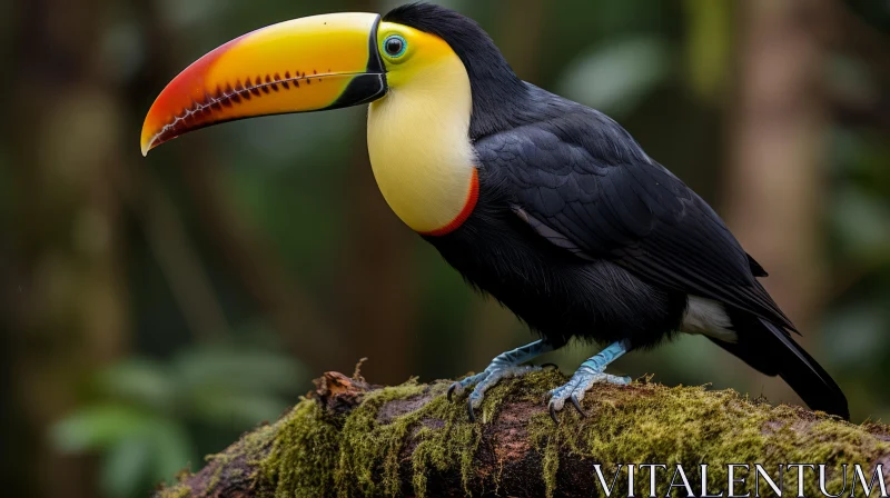 Enthralling Toucan Perched in Lush Rainforest - Nature-Inspired Art AI Image