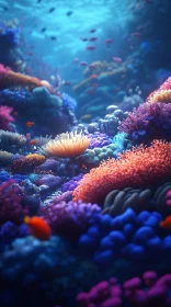 Colorful Marine Life and Corals Underwater