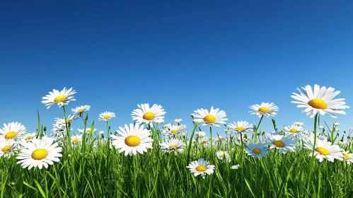 Blooming Daisies in a Vibrant Summer Field