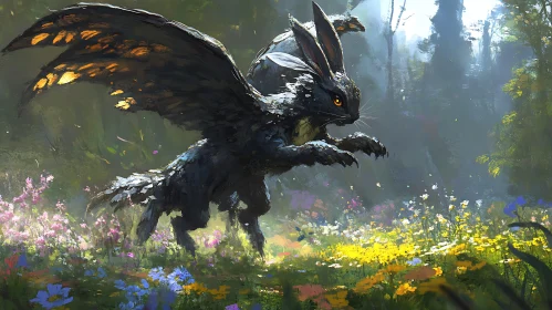 Magic in the Forest: Winged Fantasy Creature