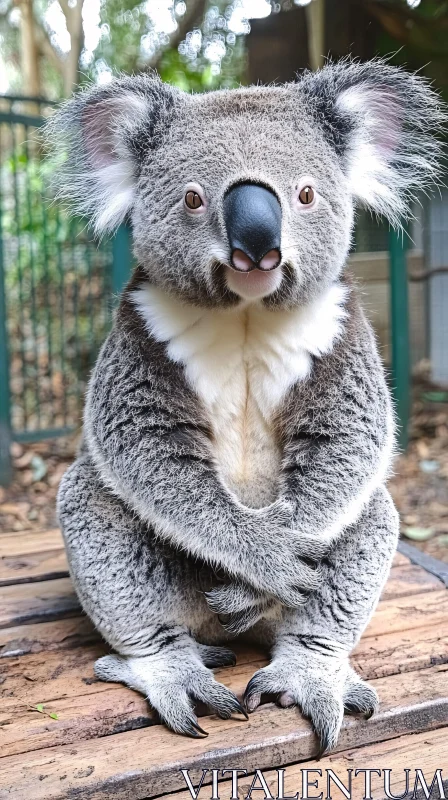 Cute Koala Posing AI Image