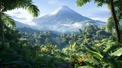 Majestic Mountain and Dense Forest