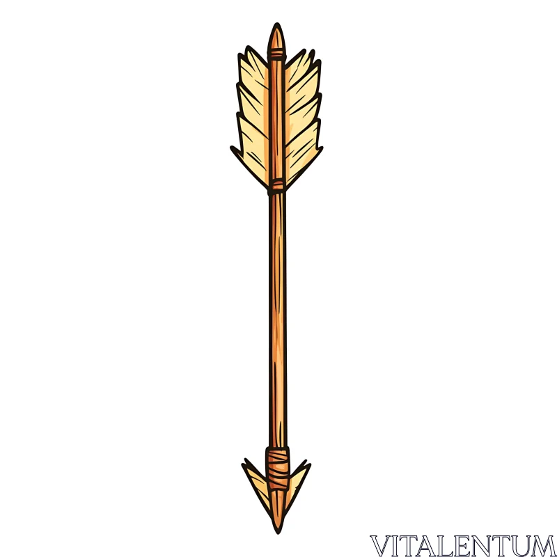 AI ART Artistic Wooden Arrow Vector