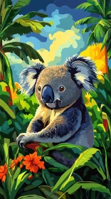 Tropical Koala Art