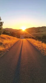 Golden Hour on a Quiet Country Road