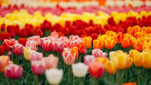 Colorful Springtime Tulips