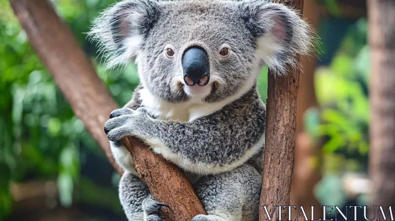 AI ART Koala Embracing Tree Branch