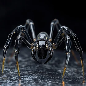 Shiny Glass Spider with Detailed Features