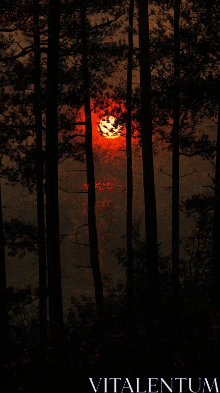 Forest Silhouette at Dusk