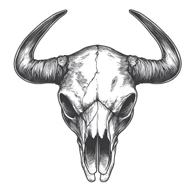 Detailed Bull Skull Artwork