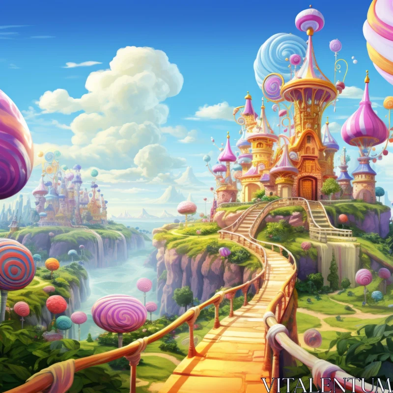 Magical Realm Cartoon: A Journey into Candycore Fantasy AI Image