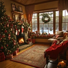 Warm and Festive Holiday Interior Scene