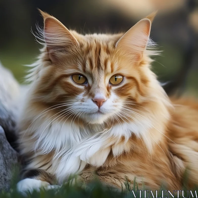 Regal Feline with Amber Eyes
