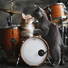Cats and Drums Sweet Interaction