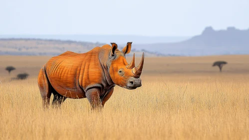 Golden Savanna Rhino