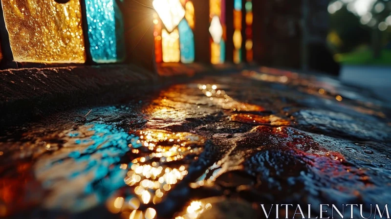 Reflections of Stained Glass: A Captivating Abstract Image