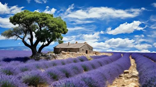 Serene House in Lavender Fields: Captivating Natural Beauty