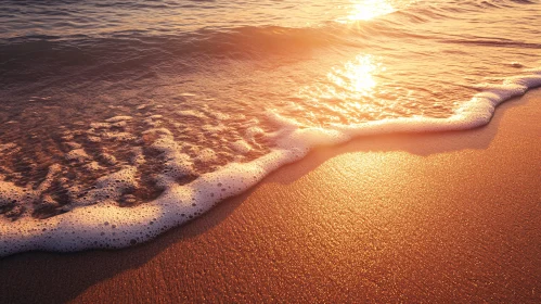 Golden Sunset on Tranquil Beach