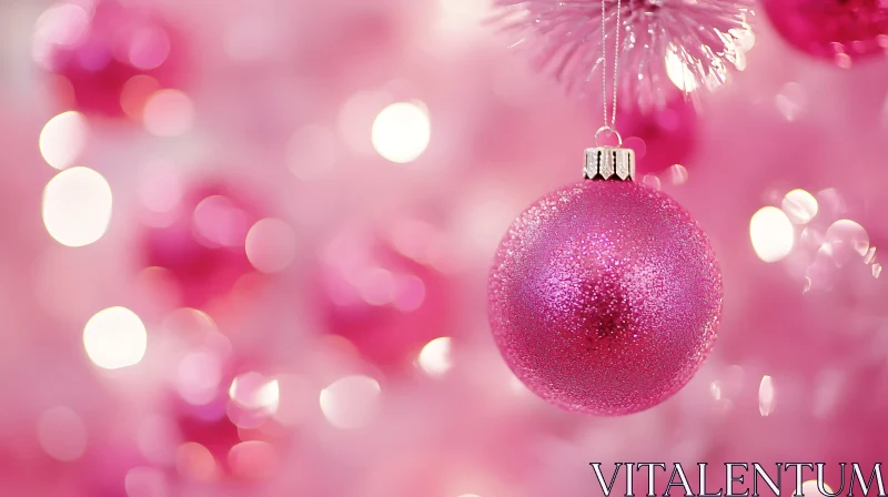 AI ART Dreamy Pink Christmas Decoration