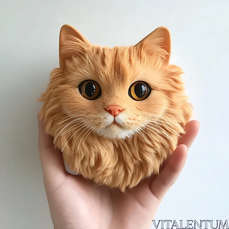 Cute Orange Cat Close-Up AI Image