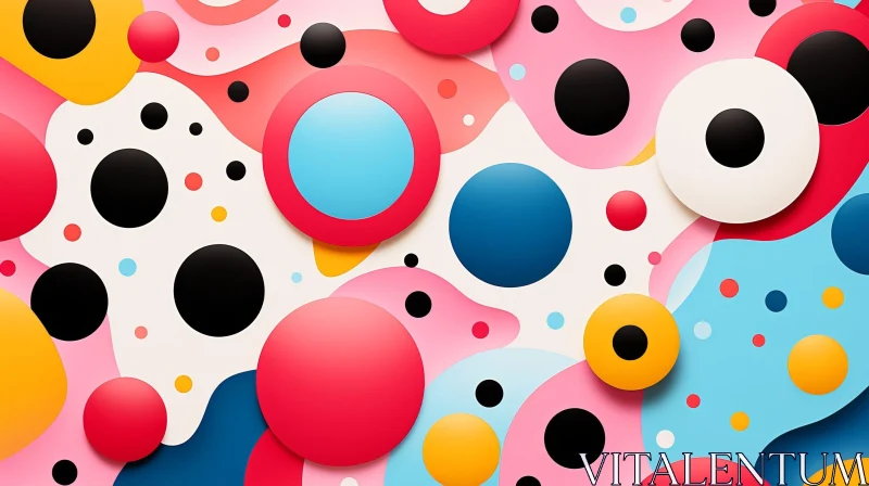 Colorful Abstract Circles and Dots Artwork AI Image