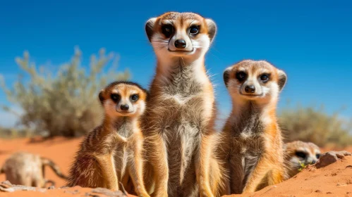 Enigmatic Meerkats: Desert Wildlife Trio
