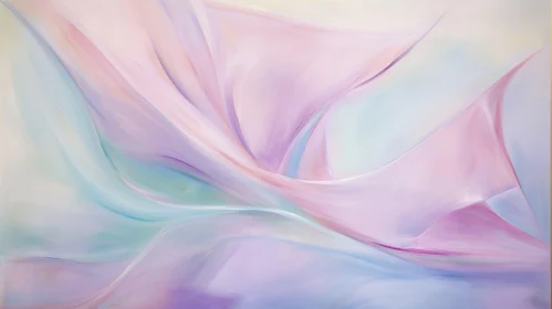 Ethereal Flower Petals Painting in Soft Pastel Colors
