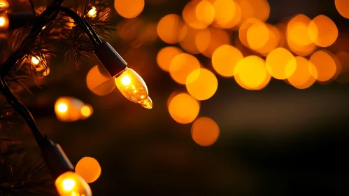 Festive String Lights with Bokeh