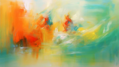 Vivid Abstract Painting - Expressive Color Palette