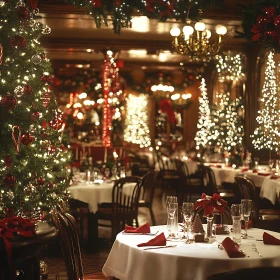 Elegant Christmas Dining Setup