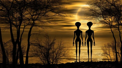 Alien Encounter: Mystical Digital Painting