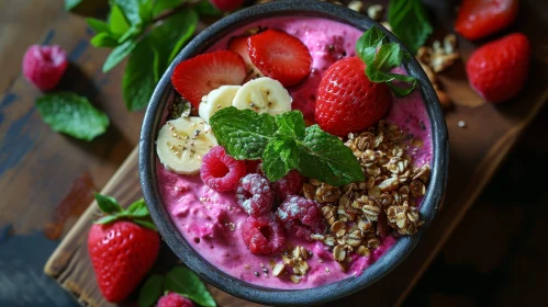 Delicious and Fresh Smoothie in a Bowl
