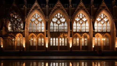 Night View of Gothic Cathedral