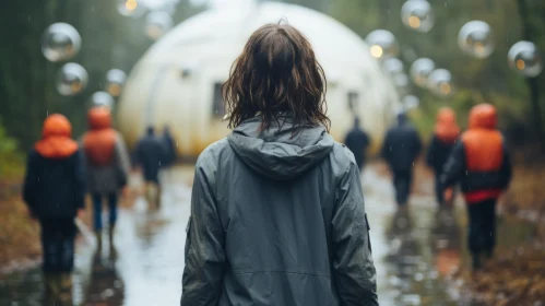 Walking Through the Rain: An Image of Environmental Activism