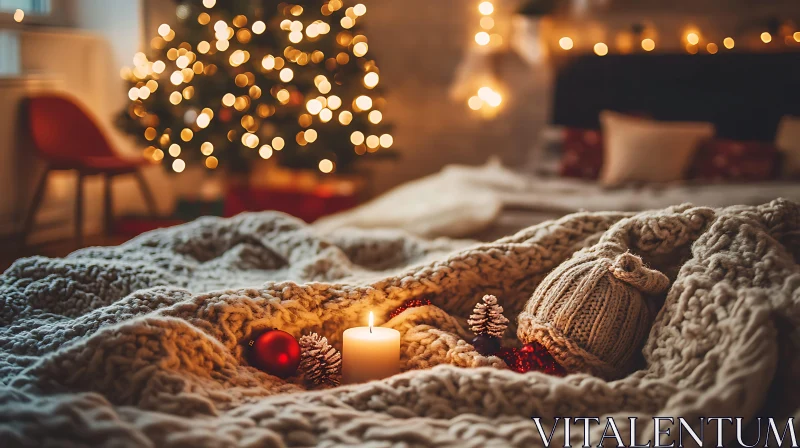 Warm and Inviting Christmas Decor AI Image