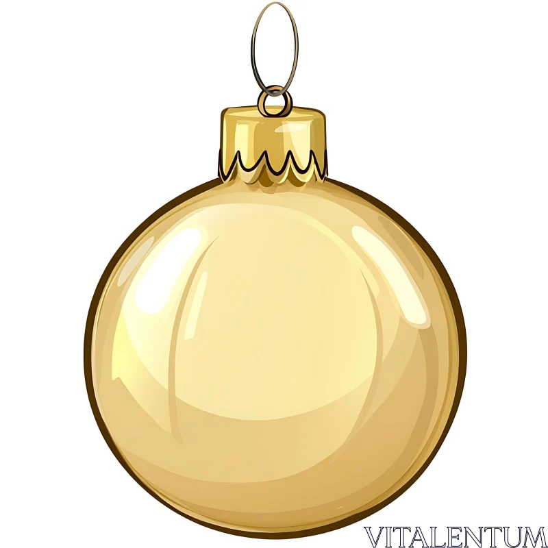 Classic Gold Christmas Decoration AI Image