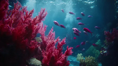 Vibrant Coral Reef Underwater Scene