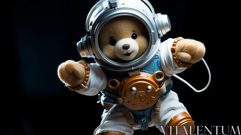Astro Teddy: A Playful Blend of Childhood and Space Exploration AI Image