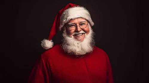 Jolly Santa Claus with Genuine Smile