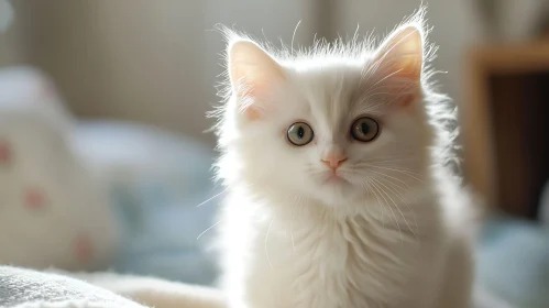 Cute Kitten in Soft Light