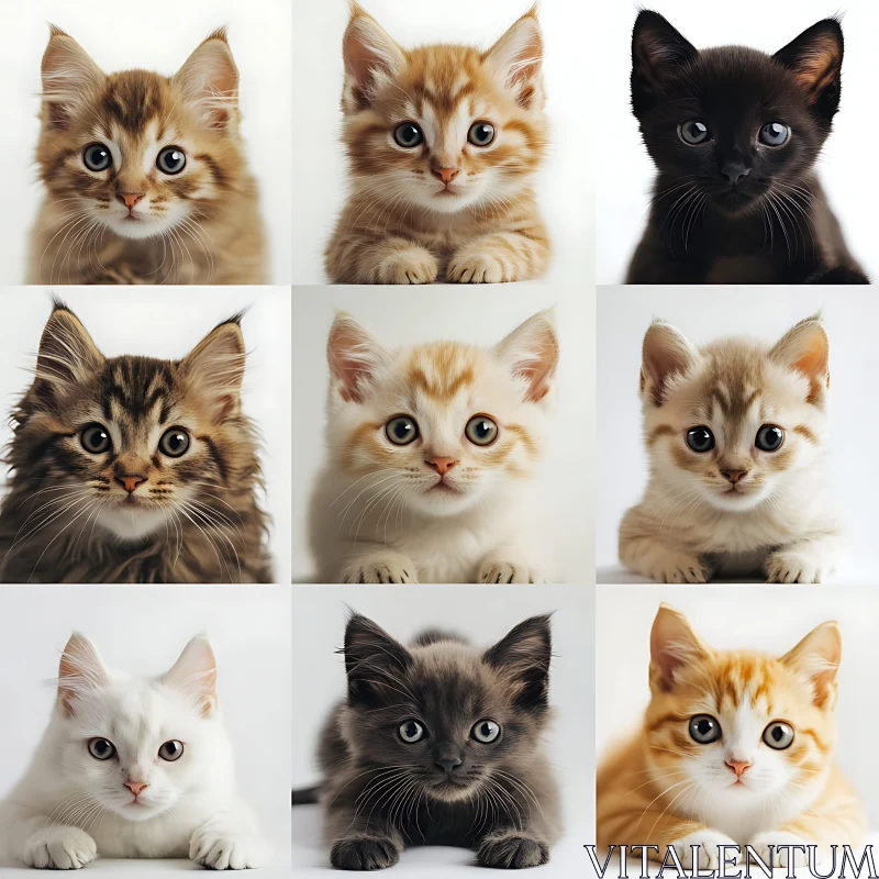 Cute and Adorable Kitty Faces AI Image