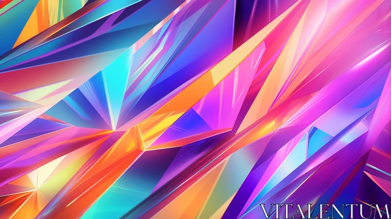 Colorful Geometric Abstract Art - Vibrant Pattern Design AI Image