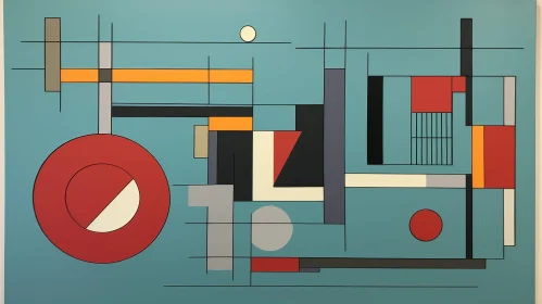Geometric Shapes Abstract Painting