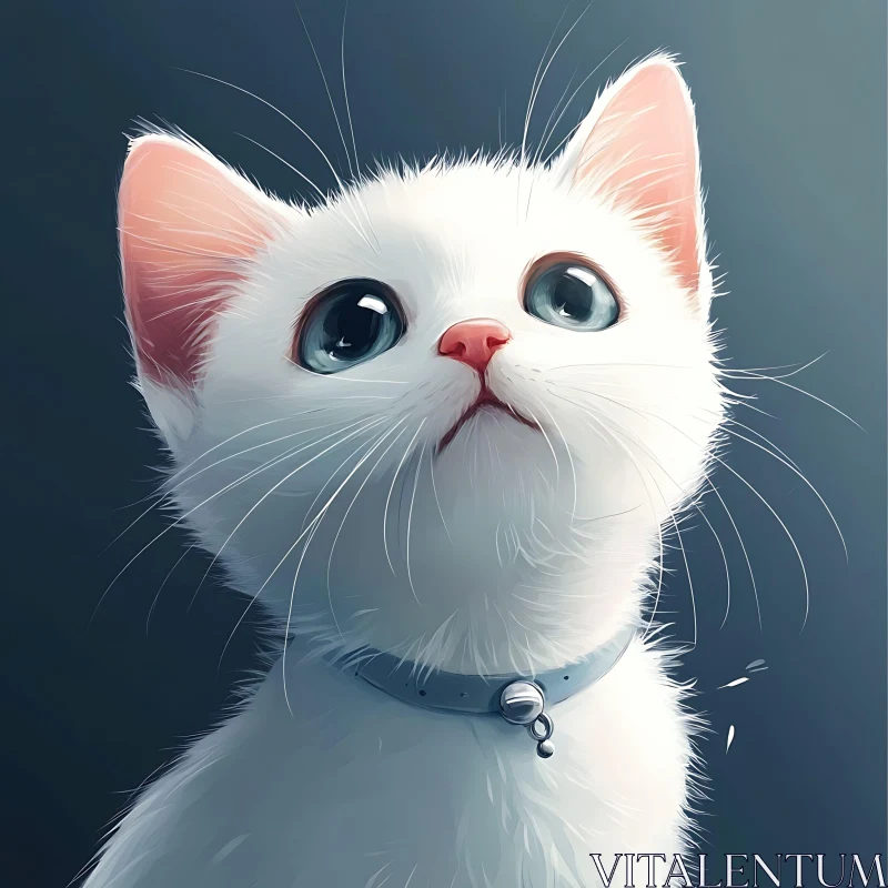 Charming Kitten Portrait AI Image