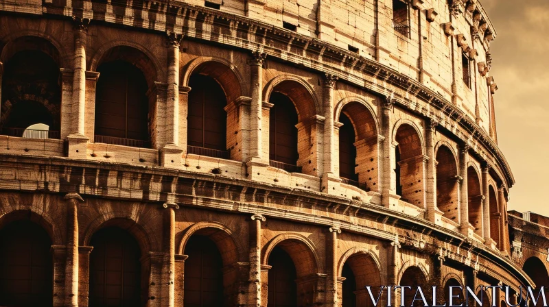 Colosseum in Rome, Italy - Tonalist Color Scheme - Captivating Cityscape AI Image