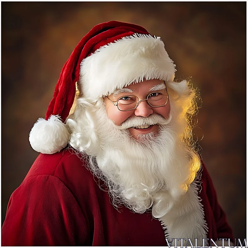 Cheerful Santa Claus Portrait AI Image