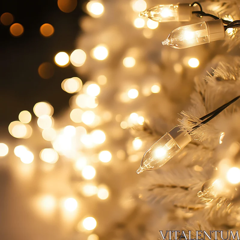 Holiday Glow: Christmas Lights and Bokeh AI Image