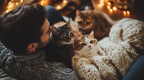 Warm Home Moments with Cats